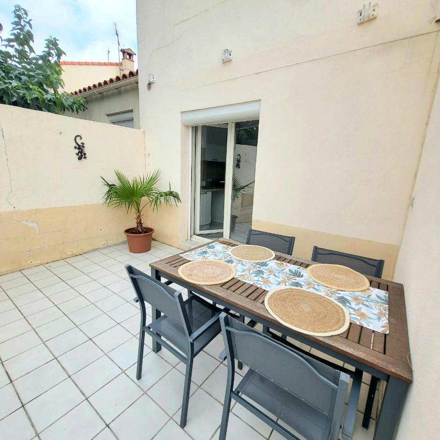 Bel Appartement Avec Jardin De 30M2 , Climatise Avec Parking Et Arrivee Autonome Cabestany Eksteriør billede